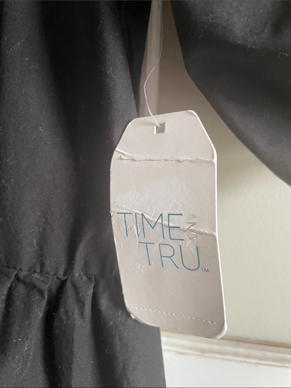 Time and Tru Black Puff-Sleeve Mini Dress - Picture 6 of 11